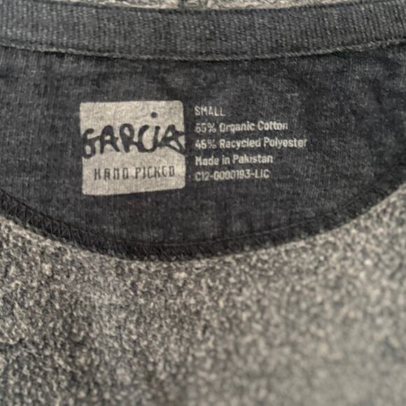 Jerry Garcia Mens Small Hand Picked Zip Up Hoodie Grateful Dead Blue Organic - Picture 9 of 9